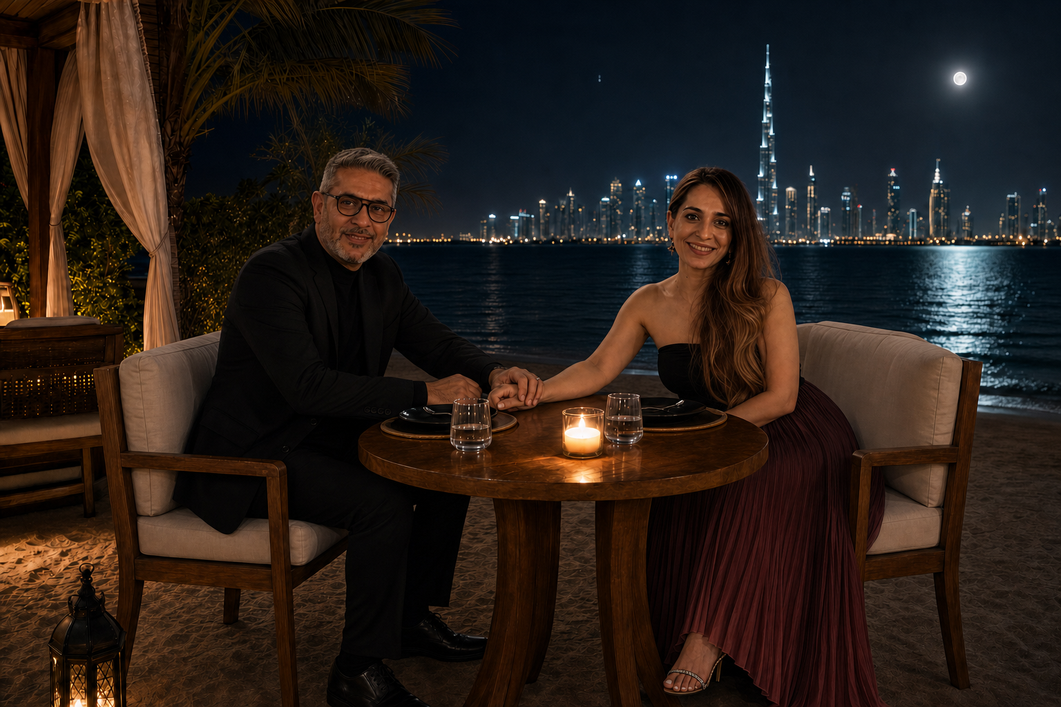 Rahim and Nadia during the proposal